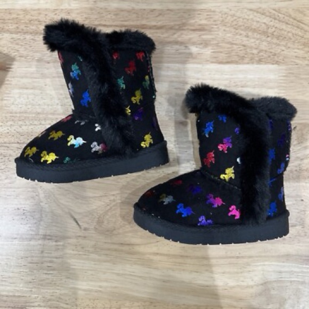Olivia Miller Kids Boots with Colorful Unicorns